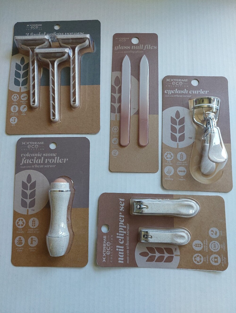 5 Pcs Extreme Eco Collection Razors Roller Files Clippers Curler